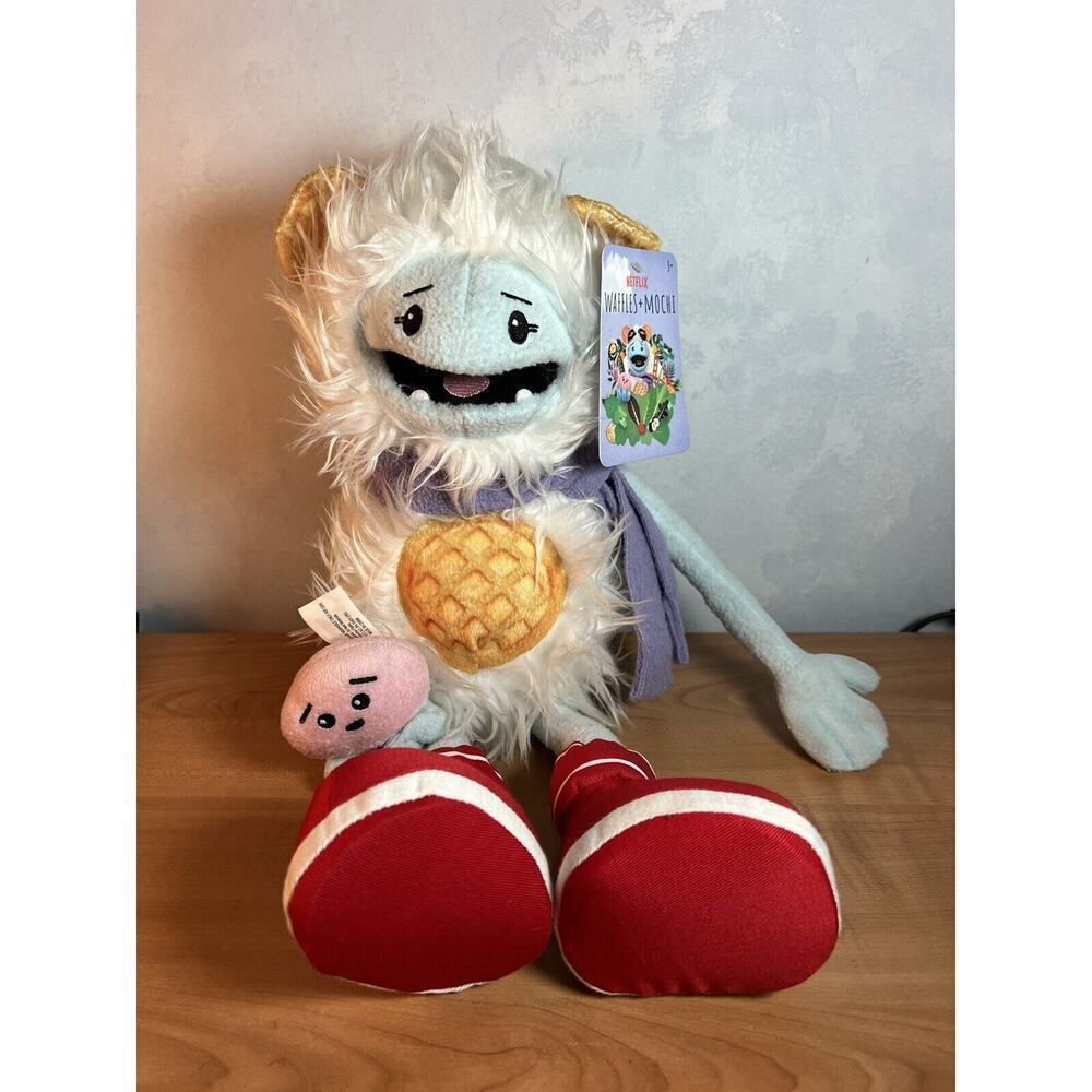 Netflix WAFFLES + MOCHI Little Home Cooks 17" Plush Yeti Toy Just Play - New